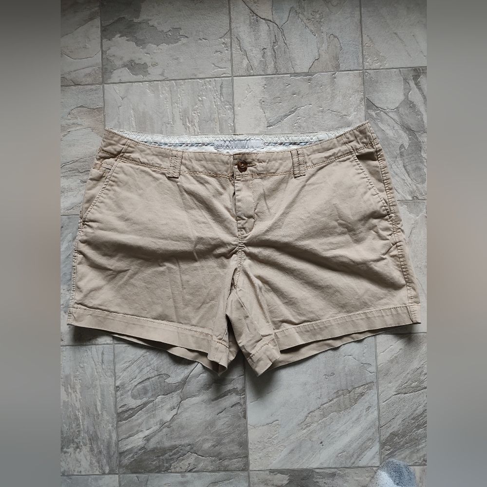 Low Rise Khaki Shorts